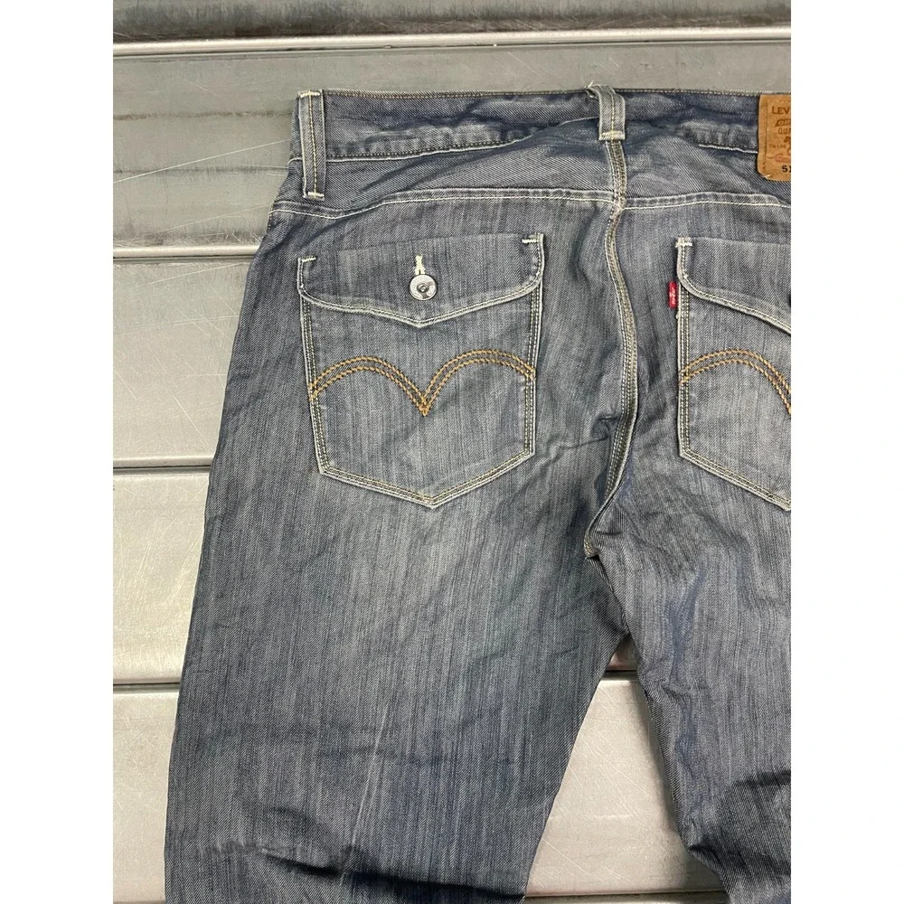 VTG Levis 514 Jeans Mens 34X34 Blue Medium Wash‎ Denim Slim Straight Distressed